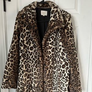 Faux Leopard Print Jacket